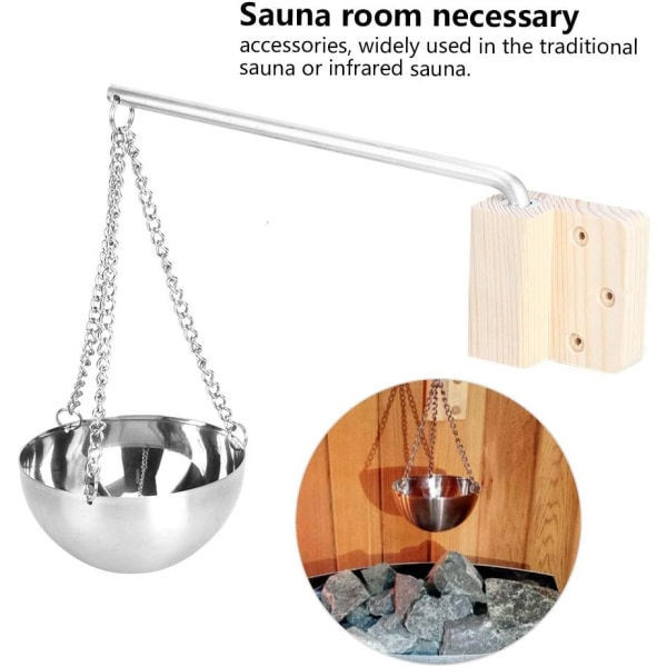 Galaxy Sauna Aromaskål, Rustfrit Stål, Duftdiffuser Sauna Tilbehør