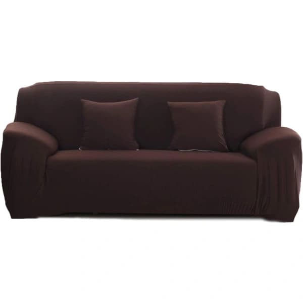 1 sett armlenesofatrekk, ensfarget stretch-sofaovertrekk [CO]