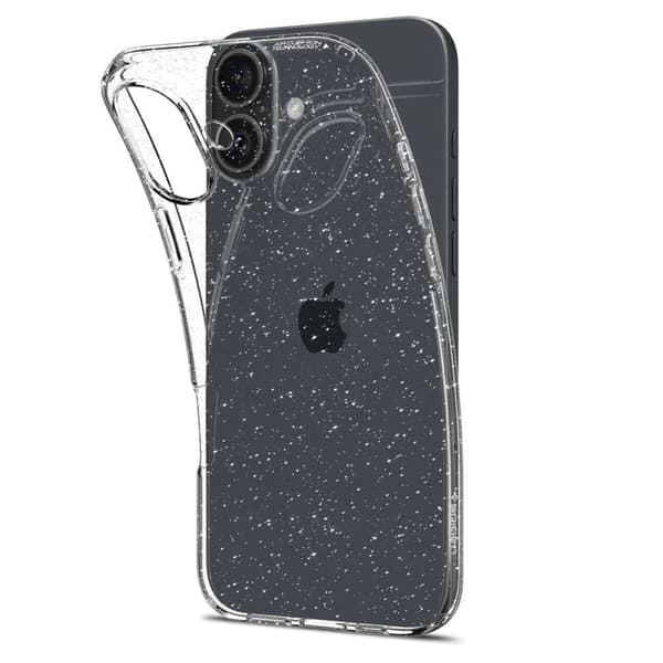 Spigen iPhone 16 Cover Liquid Crystal Glitter Crystal Transparent Termoplastisk polyuretan (TPU)