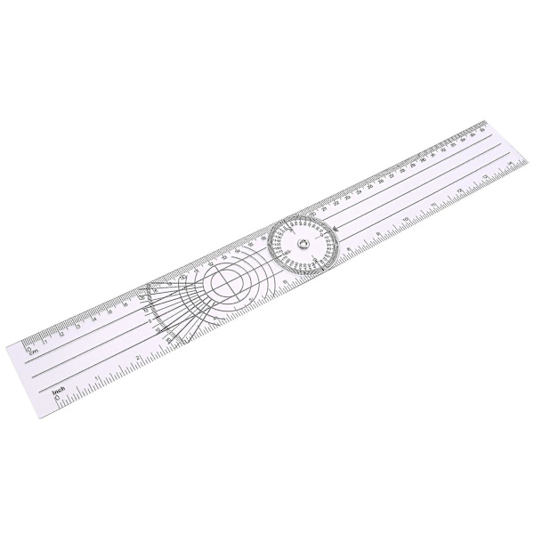 6 stk ryggradslinjal ryggradsfinger goniometer protraktorer multi-linjal vinkel 180/360 graders måling T