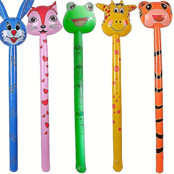 1 pc, Fun Inflatable Animal Stick Game for Pool and Water Battles - Cartoon Giraffe, Bunny, Fox, Frog, and Zebra Rods SSXJ