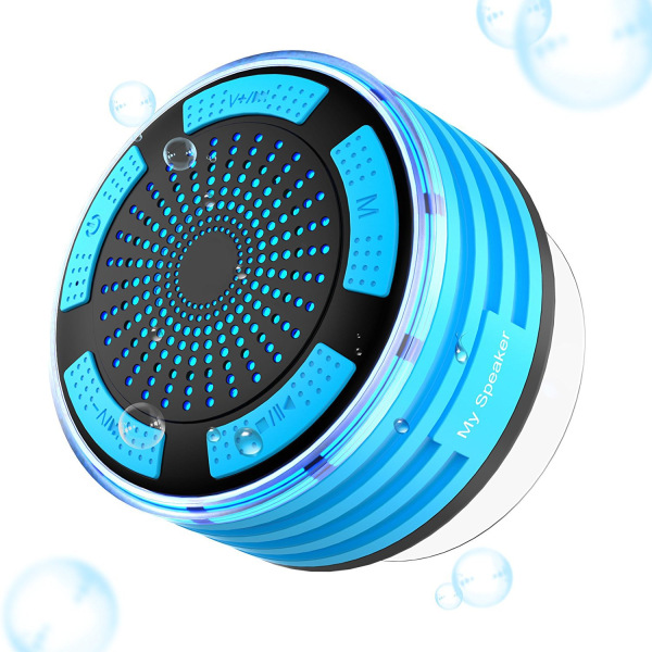 Duschradio, helt vattentät bärbar IPX7 Bluetooth högtalare