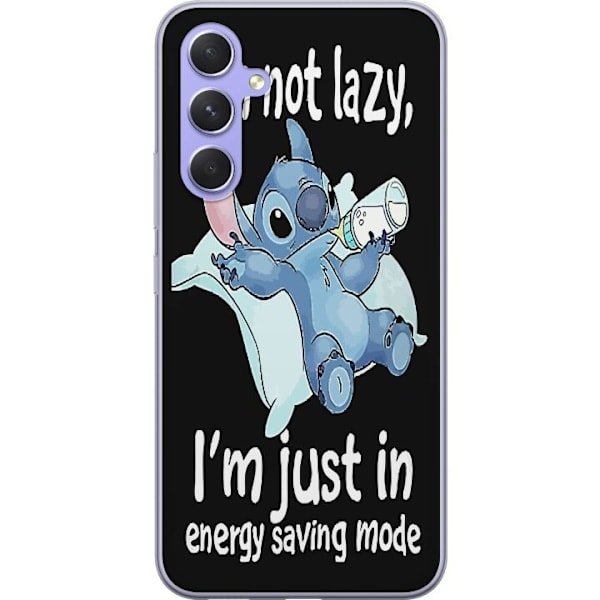 Samsung Galaxy A54 Transparent Skal Stitch Text