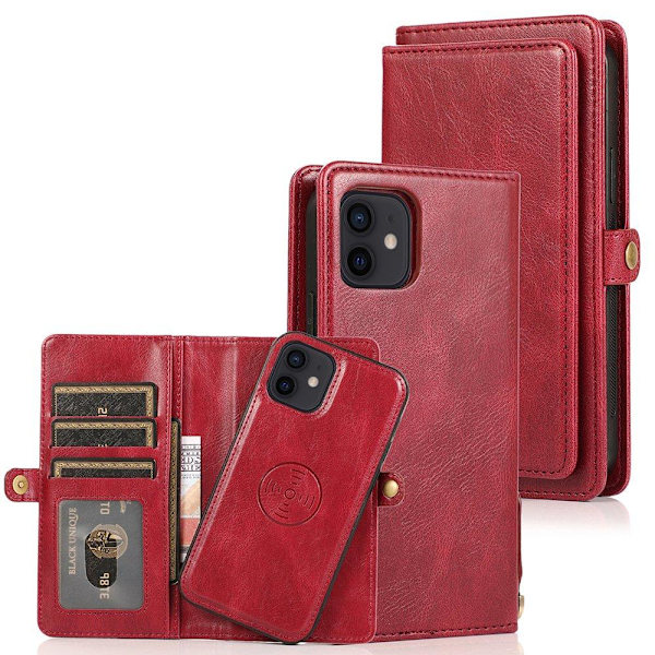 iPhone 12 - Practical Stylish 2 in 1 Wallet Case Mörkblå