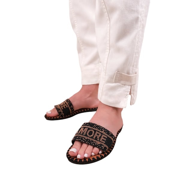 Var Är Det Från Naiset Tekstittömät Hihnat Helmetty Flatform Sandaalit Musta 3 UK