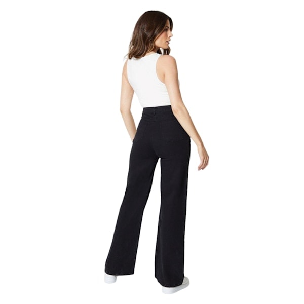 Principles Dame/Damer Bredbenede Jeans 16 UK Sort Black 16 UK
