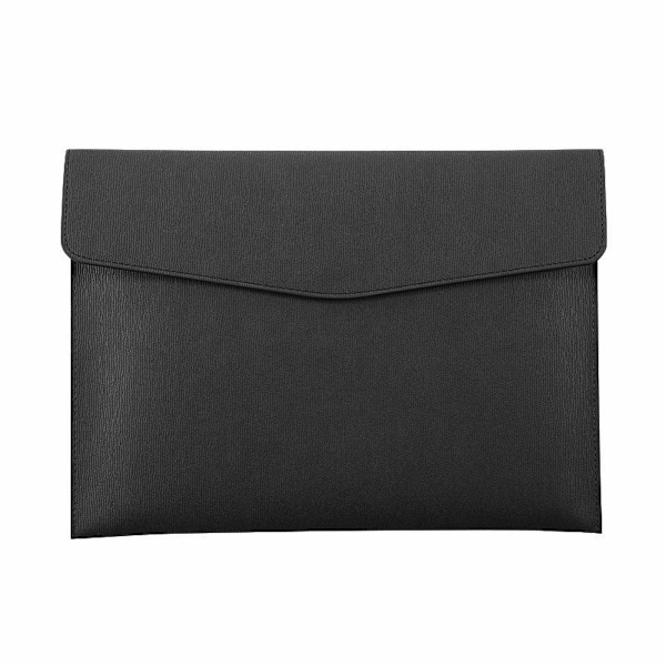 (Sort) Læder Executive Padfolio, Mappearrangør med Magnetisk Lukning og Skriveunderlag, Håndlavet, 33CM*24CM