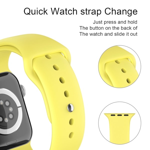 Apple Watch 38/40/41 mm Silikonarmbånd (S/M) Gul