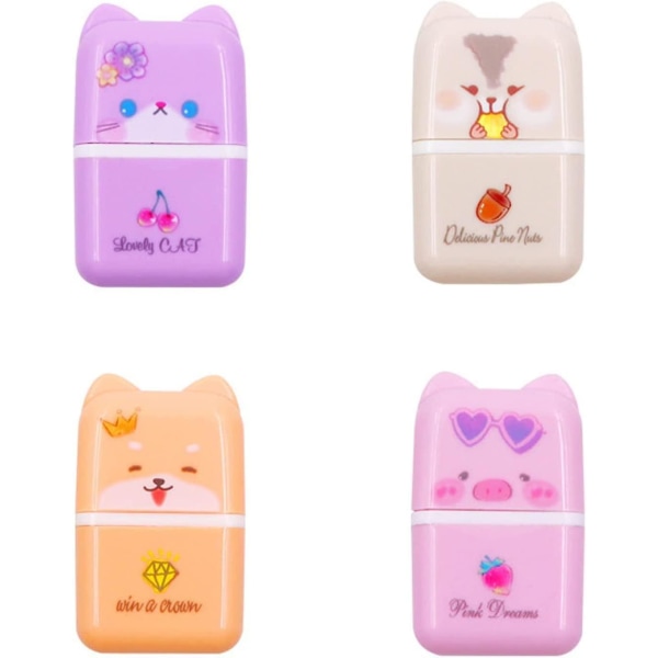 4 Pieces Of Cute Cartoon Eraser Children's School Office Supplies Stationery