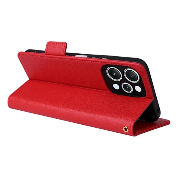 Xiaomi Redmi 12 5G/4G Etui Litchi Læder Rød