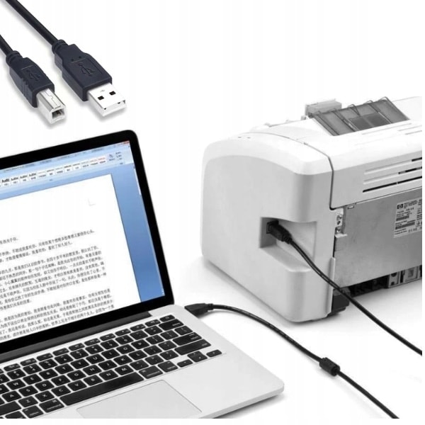 USB-kabel för sivare 5 meter Sivar-kabel 2.0 Svart A/B Ren koppar Fyrkantig port Sivar-datakabel