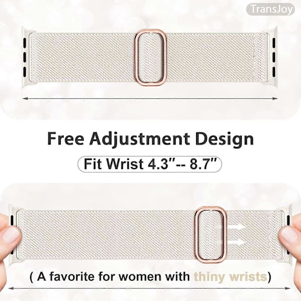 5-pack Nylon Stretch Band Kompatibelt med Apple Watch 42mm 44mm 45mm Kvinnor Män, Tyg Elastiskt Armband Solo Loop Band för iWatch