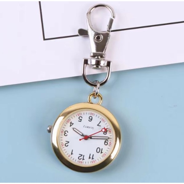 2 st Fickur Nyckelring Klockor Med Spänne Hänge Nyckelring Armbandsur Sjuksköterskeklockor För Kvinnor Män
