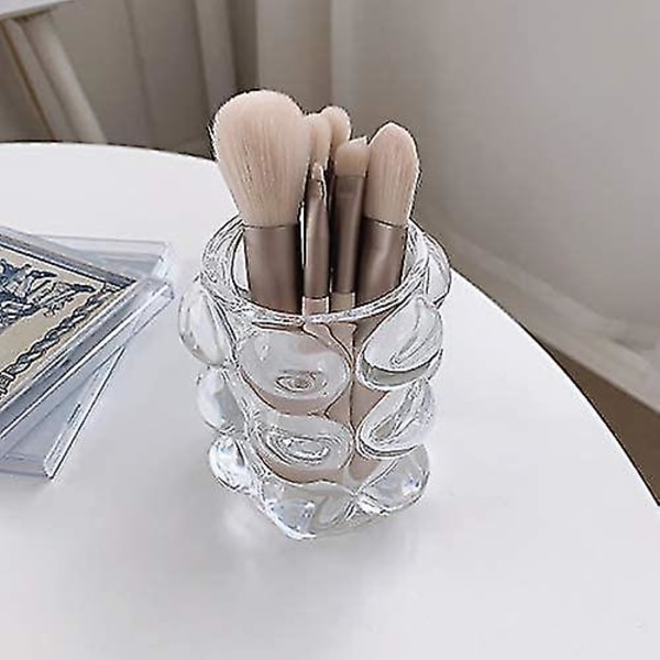 Kristallglas Pärla Makeup Borste Förvaringslåda