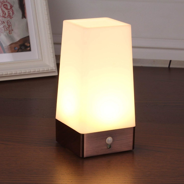 Table Lamp, Retro LED Night Light, Bedside Lamp with Sensor