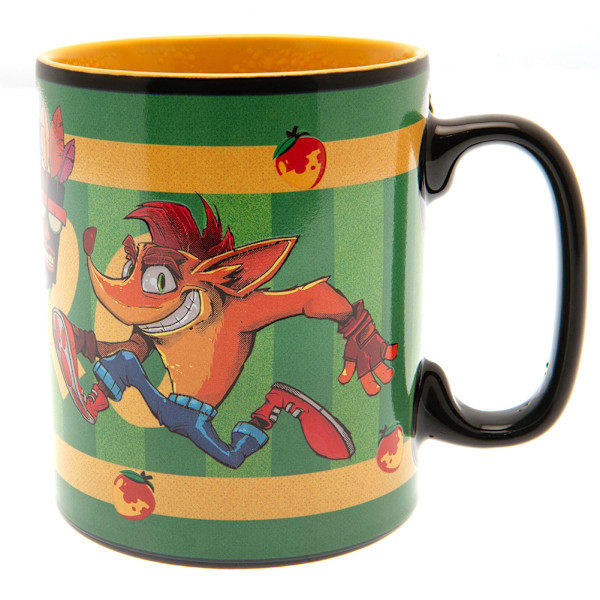 Crash Bandicoot Mega Varmeskiftende Krus Én Størrelse Svart/Oransje/Grønn Black/Orange/Green One Size