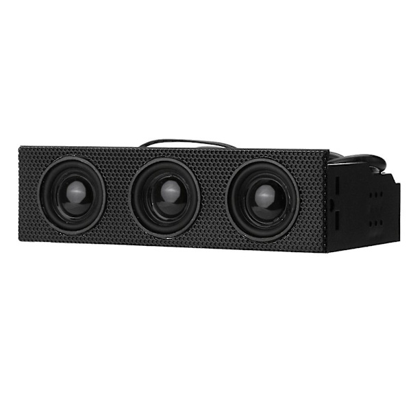 5,25 tums stereohögtalare för PC-frontpanel med inbyggd mikrofon och musik