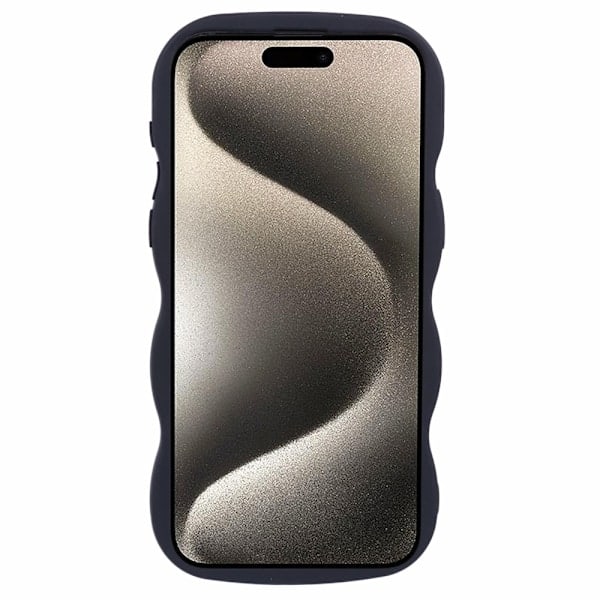 iPhone 14 Pro Max Mobilskall Bølgete Svart