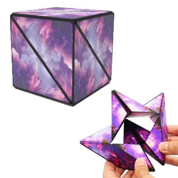Magnetisk 3D-puslespil til voksne - Magic Cube Magnetisk kube lilla