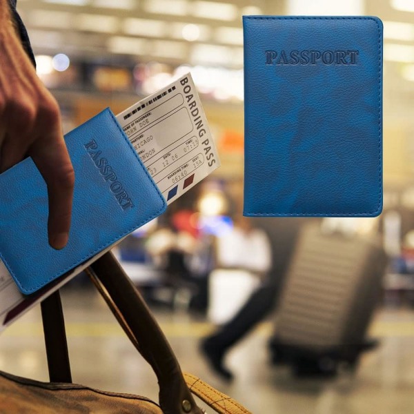 Passport Protector PU Läder Passhållare för biljett, 2st