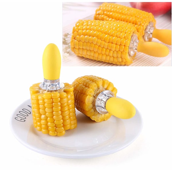 4 stk rustfrie stål majsholdere - Majsholdere til grill Twin Prong Sweetcorn Holdere Hjemmelavet madgaffel