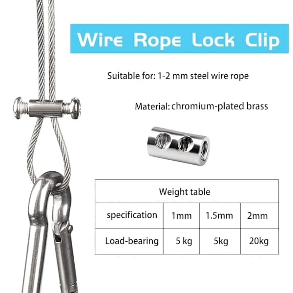 Wire clamps for 1-2 mm diameter formet wire clamp 10 stykker wire handle Erstatning av øljett hylse