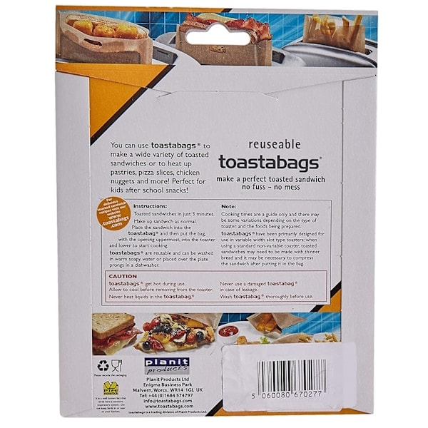 Toastabags Sandwichpose (2-pak) One Size Brun Brun One Size