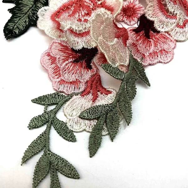 Applikation Sy-på Stryk-på Patch Blomma DIY Broderi Patch Blå P[CO]