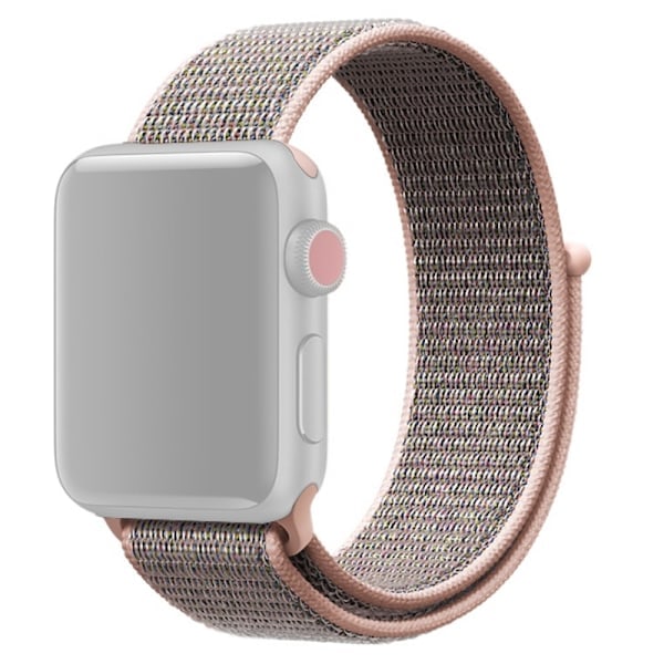 Nylon Loop -ranneke, säädettävä Apple Watch 42/44/45/49 mm, ruusukulta, ruusukulta, ruusukulta