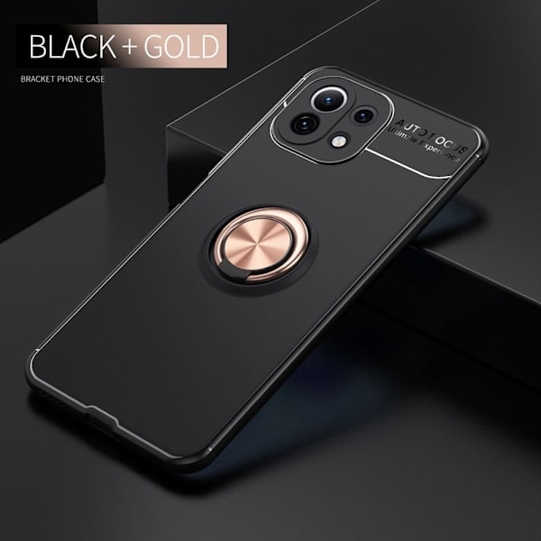 Xiaomi Mi 11 Lite - Ring Cover - Sort/Rosaguld Sort/Rosaguld