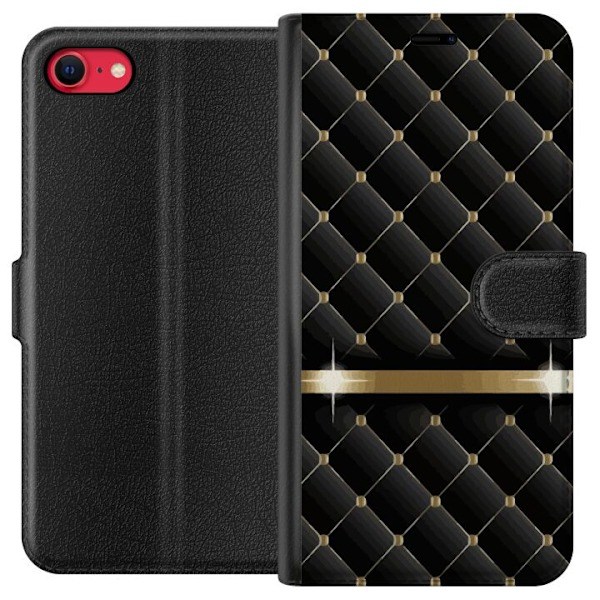 Apple iPhone 8 Pung Etui Luksuriøs Sort