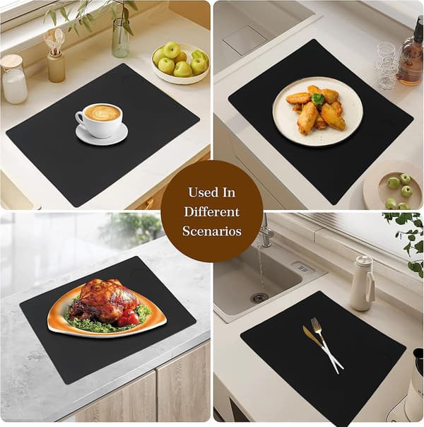Kaffemaskinmatta, silikonunderlägg för kaffemaskin, multifunktionell gummimatta