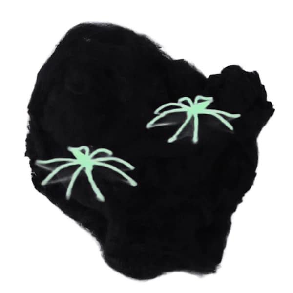 Skalbara spindelnäts Halloween-dekorationer 5-pack svart[co]