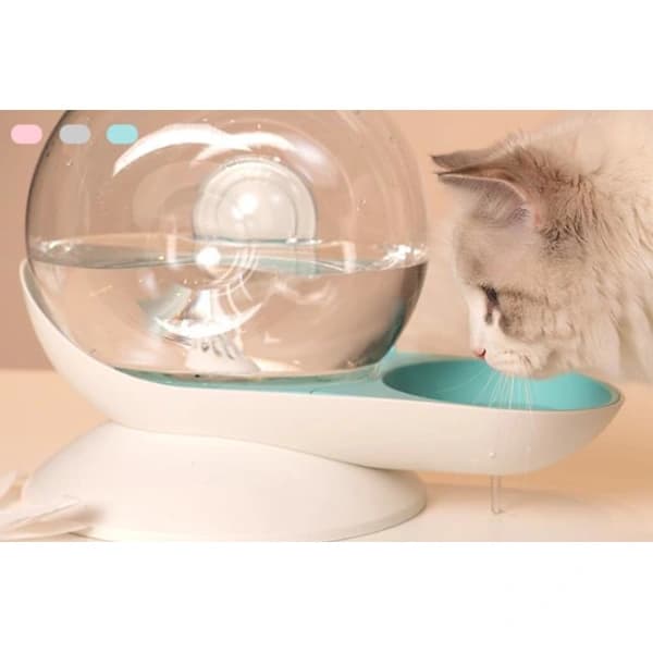 Katt- och hundvattenfontän transparent 2,8L 1 st blå[CO]