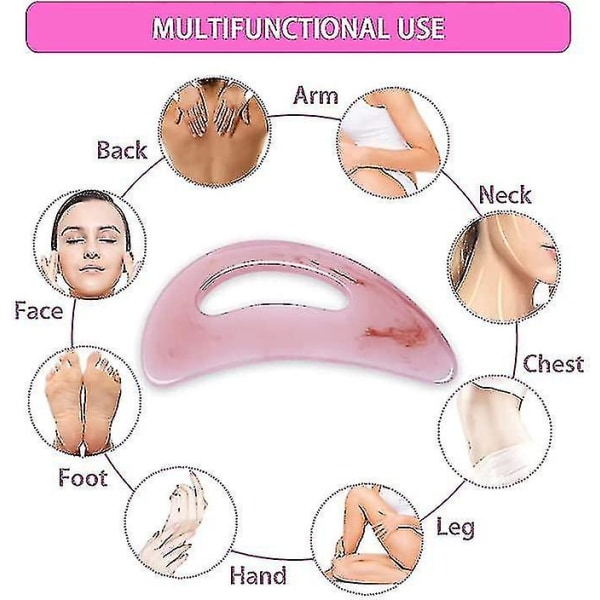 Gua Sha-massageverktyg med handtag i harts, stort lymfdräneringsverktyg, Guasha-skrapverktyg, kroppsskulpteringsverktyg, anti-cellulitverktyg för damer, nacke, ben, ansikte