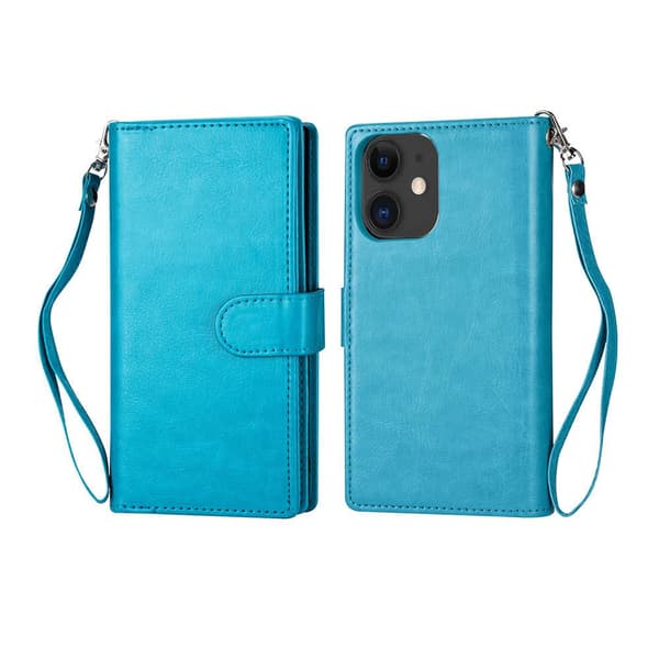 iPhone 12 Mini - Stilrent 9-Kort Pungcover Röd