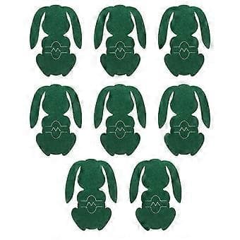 8 Pcs Easter Theme Cutlery Holders Rabbit Shaped Storage Covers for Cutlery (Green)