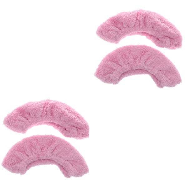 2 stk Elastiske Skøytebeskyttere Skøytebeskyttere Plysj Ishockey Skøyter Beskyttelse (rosa L)2stkL 2 stk L