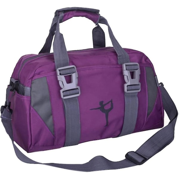 Sport Gym Bag for Kvinner Yoga Bag Ballet Dance Duffel Bag for Jenter Overnatting Bag for Jenter Weekend Bag (L, Lilla)