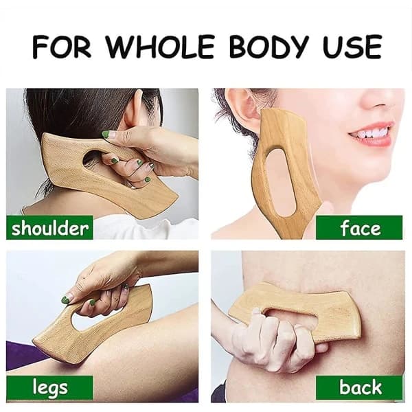 Træ Gua Sha massageværktøj, lymfedrænage massage