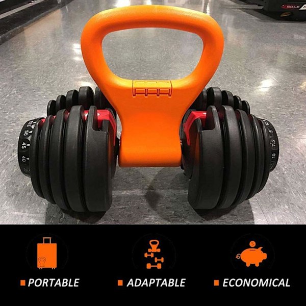 Kettlebell styrketräning justerbar bärbar viktgrepp reseträning utrustning redskap för gymväska, tyngdlyftning