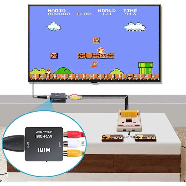 [COQQ] AV - HDMI-sovitin Mini AV CVBS - HDMI-sovitin