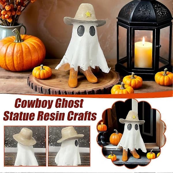 Halloween Spøgelse, Halloween Spøgelse Cowboy Spøgelse Dekor, Halloween Statue Bærende [CO]