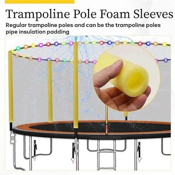 Trampolinskydd, skyddande hylsor för trampolinstolpar blå