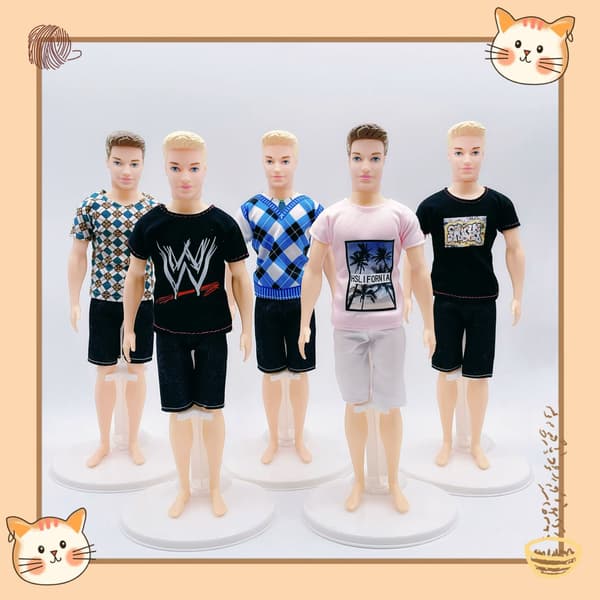 20 stk 30 cm Barbie dukke herreklær tilbehør motesett tilfeldig