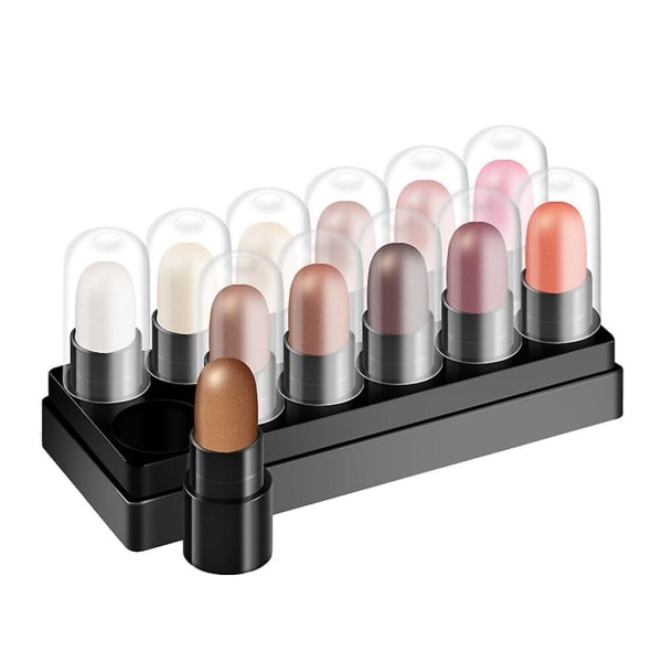 12 stk Glitterfargede Penner Sminkestifter Lag Krita Kit Highlighter Krita Øyemakeup VerktøyAssortert Farge 3.8x1.1cm