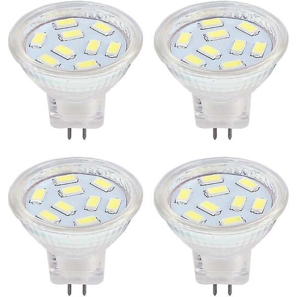 2w Mr11 Gu4 Led-lampa 12 Volt Kallt Vit 6000k, 20w Halogenersättning, Mr11 G4/gu4.0 Led Spot Light För Hem, Landskap, Infälld