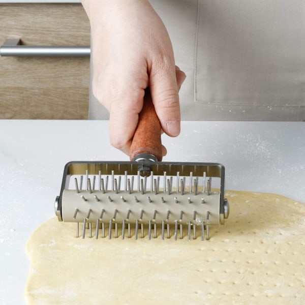 Deg Punch Verktyg Pizza Kavel Trä Franike Kex Fransk Kavel Rullstift