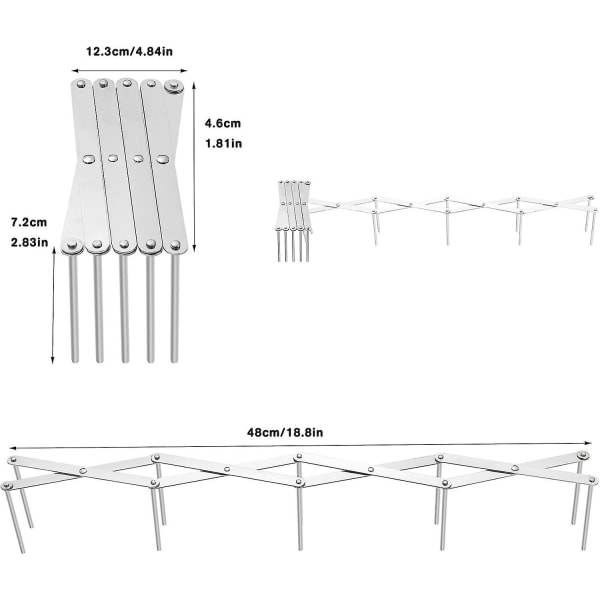 Grytelokksholder - Rustfritt stål Multi-use Justerbar Lengde - Sett med 2