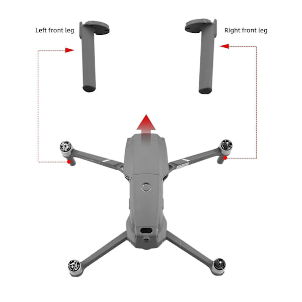 Etu- ja takavasemmalle korvaavat laskeutumistelineen jalat Mavic 2 Pro/zoom -lennokin varaosiin
